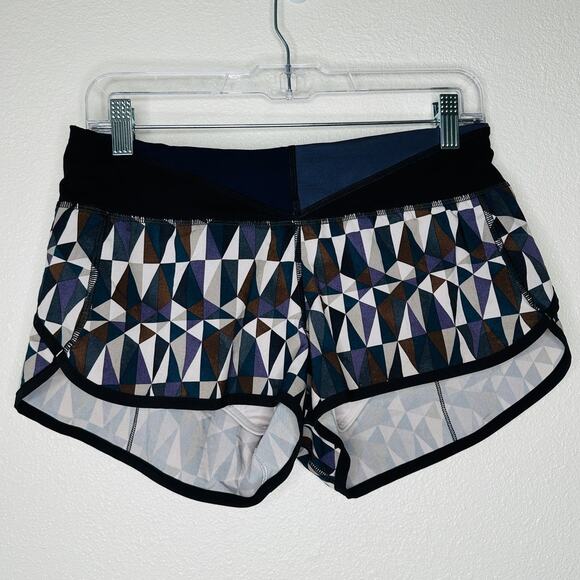 Lululemon Run Speed Shorts Stain Glass Love Neutral Blush Shorts 6 - Picture 1 of 10